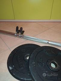 Bilanciere 180 cm 28mm + 2 dischi da 5 kg