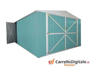 Box acciaio garage lamiera 360x600 azzurro