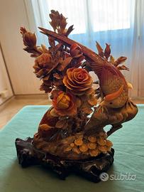 Scultura Orientale in Pietra Saponaria Intagliata