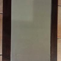 specchio artigianale in legno massello di castagno