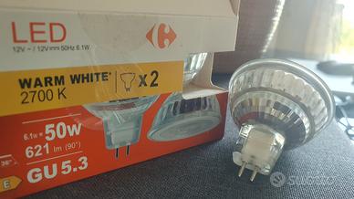 Faretti 2x 50w LED GU 5.3 luce calda