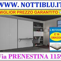 Letto a Scomparsa JERRY 1p&1/2 + MATERASSO OMAGGIO