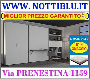 Letto a Scomparsa JERRY 1p&1/2 + MATERASSO OMAGGIO