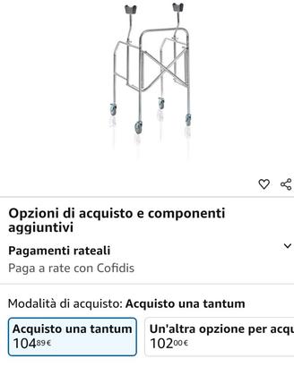 Deambulatore ascellare per anziani