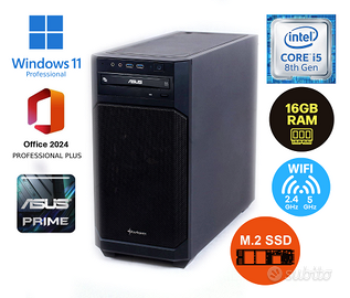 PC Fisso Ufficio Intel Core i5 16GB RAM SSD 500GB