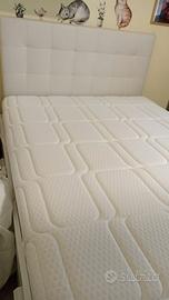 libreria 180x180  e struttura letto con materasso