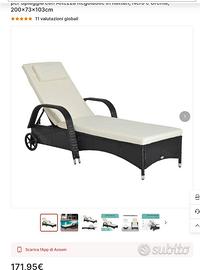 Sedia regolabile con rotelle