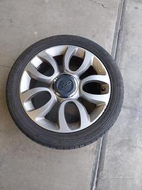 set da 4 gomme+cerchioni fiat 500L