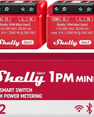 Shelly 1PM Mini Gen3, (2 pezzi)