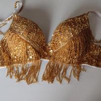 Top dorato danza del ventre