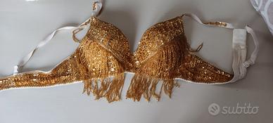 Top dorato danza del ventre