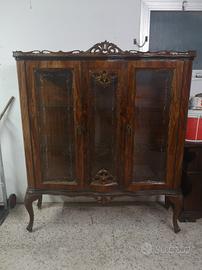 mobile vetrina cristalliera antica/antiquariato