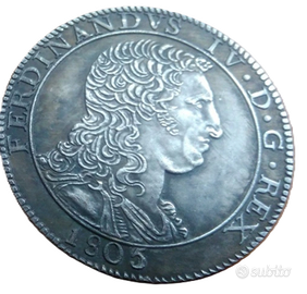 REPLICA MONETA NAPOLI PIASTRA 120 GRANA 1805 COD11