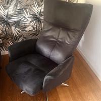 Poltrona alcantara grigio ardesia Ovvio