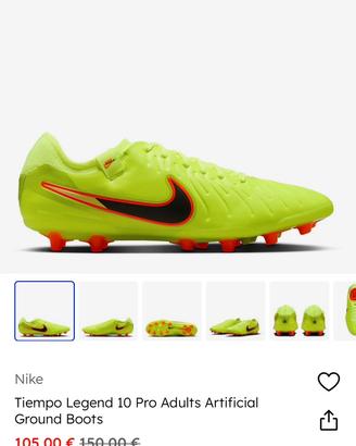 Nike Tiempo Pro FG Sn52 Volt/Black
