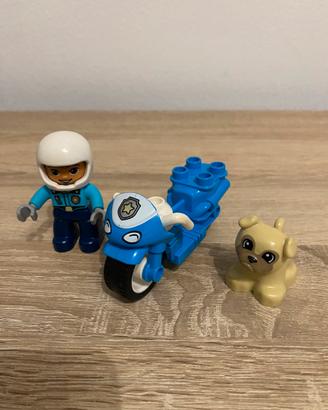 Lego dublo motocicletta della polizia