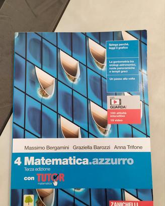 9788808490056 Matematica azzurro  Vol. 4 