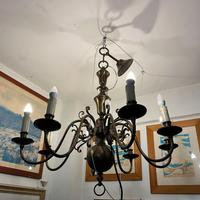 Lampadario olandese in ottone
