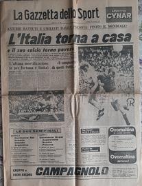 Gazzetta dello Sport   24-6-74   ITALIA a casa