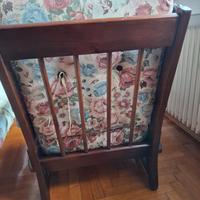 poltrona Vintage in legno massello: cuscini sfoder