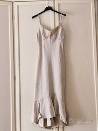 Abito beige lungo estivo