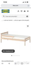 Lettino sniglar ikea completo di doghe e materasso