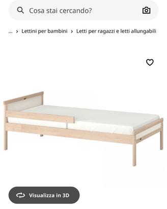 Lettino sniglar ikea completo di doghe e materasso