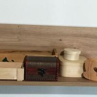 Set 7 Scatole Portagioie Oggetti Legno Bricolage