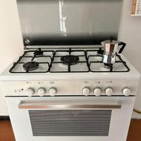 GLEM GAS Cucina a Gas 5 Fuochi Forno a Gas + Grill