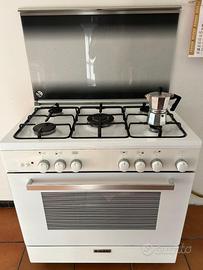 GLEM GAS Cucina a Gas 5 Fuochi Forno a Gas + Grill