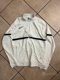 Nike Dri-FIT Track Jacket White Black - Size M