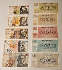 Banconote Slovenia 