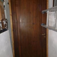 portone con telaio in legno
