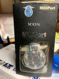 ICON MIDIPORT INTERFACCIA Midi USB 1-in/1-out