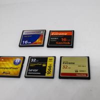 Schede di memoria compact flash varie