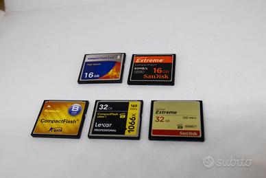 Schede di memoria compact flash varie