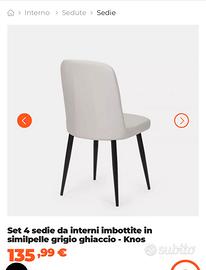 Set 4 sedie DEGHI