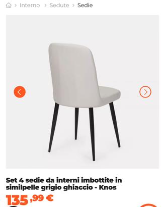 Set 4 sedie DEGHI