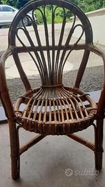 Sediolina in legno di bambù