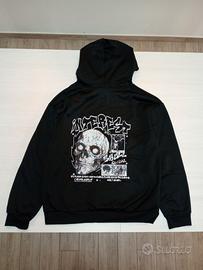 Felpa con cappuccio goth Y2K taglia L uomo 
