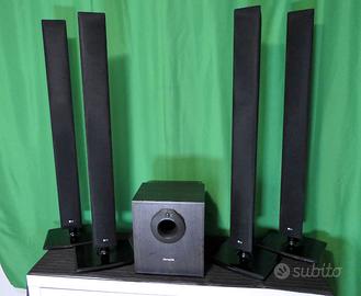 Particolare set di 4 diffusori + Subwoofer.