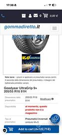 Gomme invernali Goodyear ultra Grip 97 205/55 R13