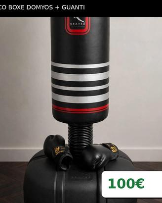 . SACCO DA BOXE AUTOPORTANTE DOMYOS + GUANTONI