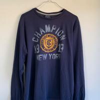 Felpa maniche lunghe blu champion