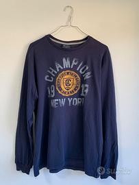 Felpa maniche lunghe blu champion