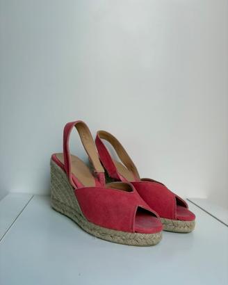 Castañer espadrillas con zeppa rosa 37