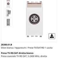 Presa TV-RD Sat Bianca Vimar 20300.01