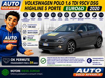 Volkswagen Polo 5 Porte 1.6 TDI HIGHLINE 95CV DSG