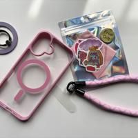 KIT ACCESSORI per IPHONE 16 - COLOR ROSA