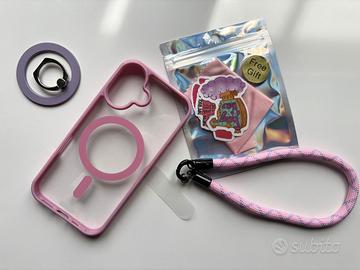 KIT ACCESSORI per IPHONE 16 - COLOR ROSA